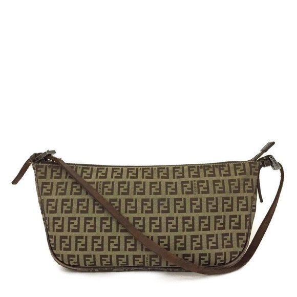 00114257# Fendi Shoulder Bag Canvas Zucca - Picture 1 of 12